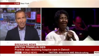 Nelson Aspen on BBC World News reflects on the life of Aretha Franklin