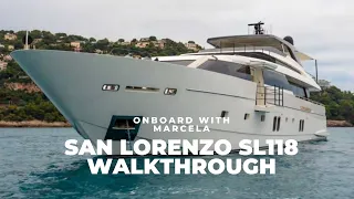 ONBOARD WITH MARCELA - HAIIA SAN LORENZO SL118 SUPERYACHT FOR SALE - YACHT WALKTHROUGH - Monaco