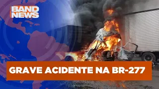 Engavetamento com 50 veículos deixa 5 mortos no Paraná | BandNews TV