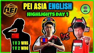 PEACE ELITE ASIA INVITATIONAL DAY 1 ENGLISH | Z3US ESPORTS VS BTR | YMAO 1V3 CLUTCH PEI 2021 🔥