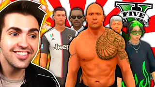 ENCONTRANDO A FAMOSOS EN GTA 5 !! *(CR7, La Roca, Billie Eilish, Pablo Escobar, AMLO)*