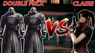 Resident Evil 2 - Claire Defeating Double Mr.X