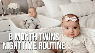 TWIN NIGHTTIME ROUTINE | 6 months old | heather fern