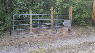 Automatic gate opener using garage door opener