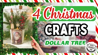 POTTERY BARN INSPIRED CHRISTMAS CRAFT! Dollar Tree Christmas DIYS | VINTAGE CHRISTMAS