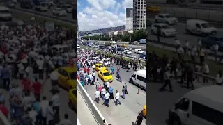 İstanbul serviscilerin yürüyüşü