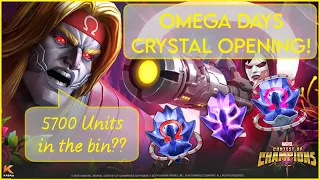 Omega Days Crystal Opening! 5700 Units Spent! Marvel Contest of Champions MCOC