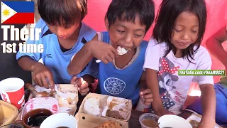 Poor Filipino Children of the Philippines: We Made These Kids Happy with JOLLIBEE Food Treat. PINAS