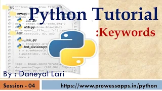 #4 Python Tutorial for Beginners | Keywords in Python