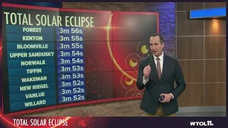 What are the top 40 northwest Ohio cities from which to view the total solar eclipse?