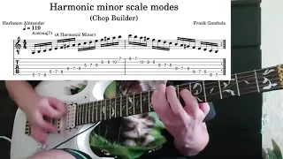 Harmonic minor scale modes (with TABs)