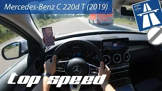 Mercedes-Benz C220d T (2019) on German Autobahn - POV Top Speed Drive