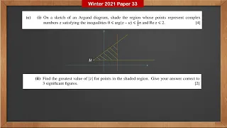 CAIE 9709 P3 Year 2021 Winter Paper 33 - Question 11