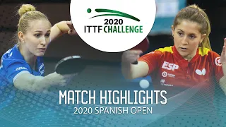 Leonie Hartbrich vs Alba Fernandez | 2020 ITTF Spanish Open Highlights (Group)