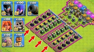 Who Can Survive This Difficult Trap on COC? Trap VS Troops #35 perangkap vs pasukan