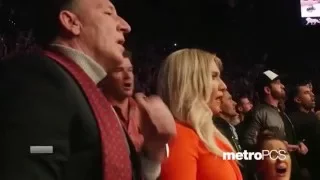 Conor McGregor's Girlfriend Reaction to his loss, with family at UFC 196