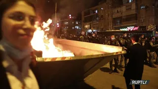 Israeli Police Use Water Cannons to Disperse ultra-Orthodox protesters Defying COVID Measures