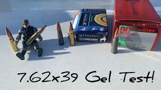 7.62x39 Ballistics Gel Test: 16” barrel