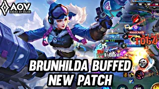 AOV : BRUNHILDA GAMEPLAY | BUFFED NEW PATCH - ARENA OF VALOR LIÊNQUÂNMOBILE ROV COT