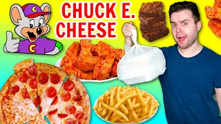 I only ate CHUCK E. CHEESE for 24 HOURS CHALLENGE!