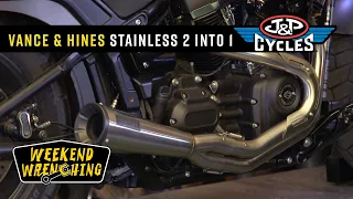 Vance & Hines Stainless Steel 2-into-1 Upsweep Installation : Weekend Wrenching