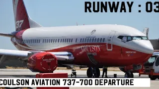 Coulson Aviation 737-700 Bomber 137 Departure RW03 Busselton-Pearce