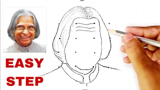 Dr. APJ Abdul kalam drawing // How to draw Dr. APJ Abdul Kalam drawing