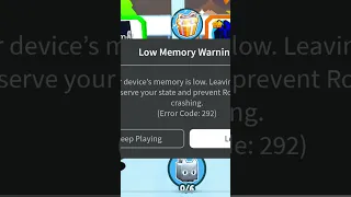 Low memory warning