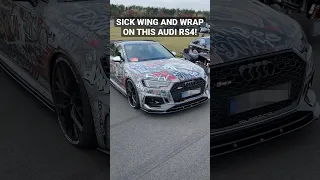 Look at this WRAP and that WING at the end! Audi RS4 #audi #rs #rs4 #spoiler #shorts #car