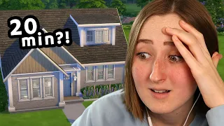 Can I build an ENTIRE Sims house in just 20 minutes?