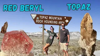 Topaz Mountain Utah and Red Beryl