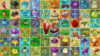 PvZ 2 Fight - All PvZ 1 Plants VS PvZ 2 Plants - Who Will Win ? - Plant Vs Plant