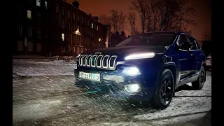 Установка Bi-led модулей s8 pro и ПТФ Fog bi-led CarProfi на jeep cherokee v (KL)