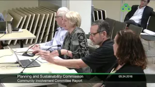 Planning and Sustainability Commission May 24th 2016