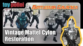 Vintage Mattel Cylon Chrome Restoration - Mega Paint challenge - Toy Polloi