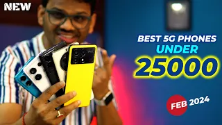 TOP 5 Best 5G Phones Under 25000 in FEB 2024 l Best Mobile Under 25000