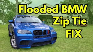 A Factory Flaw FLOODED my BMW X6M and Ruined It's Electronics! I Fixed it with Zip Ties!