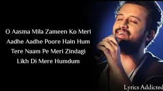 Sachi Si H Ye tariffe Dil se Jo mene kari h || Atif Aslam || lyrics Video || #music #newvideo