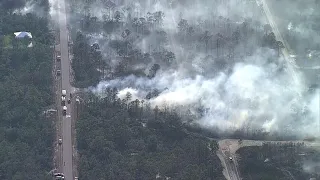 Live Aerials: Highlands County brush fire