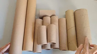 DIY - 3 IDEAS with CARDBOARD TUBES 😍 EASY CRAFTS 🌼 RECYCLING ♻ CRAFTS AND RECYCLING