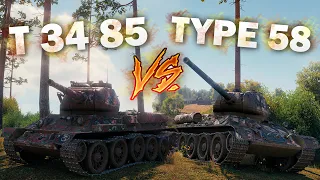🔥 Сравнение Т-34-85 и Type 58 ► Китайский Т-34-85 норм или нет ?