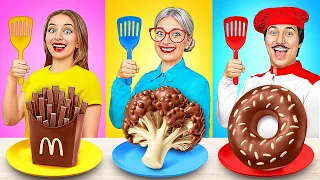 Eu vs Minha Vó No Desafio De Culinária | Momentos Engraçados por TeenDO Challenge