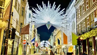 2021 Christmas Lights 2021 | Bond Street, Mayfair, Oxford Street | London Night Walk - 4k HDR