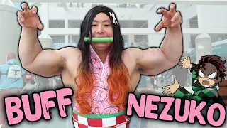 Buff Nezuko Runs Around L.A. Comic Con 2023 ft. Bane Armstrong