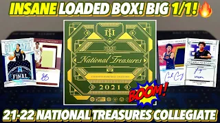 INSANE BOX! BIG HITS GALORE!🤯 | 2021-22 Panini National Treasures Collegiate Basketball Hobby Review