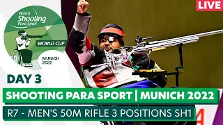 WSPS Munich 2022 World Cup | Day 3 | R7 - men's 50m rifle 3 positions SH1