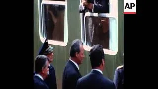 SYND 21/05/1970 BRANDT MEETS STOPH OFF THE TRAIN AT KESSEL FOR THEIR HISTORIC CONFERENCE