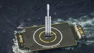 Посадка центрального блока Falcon Heavy (авария)