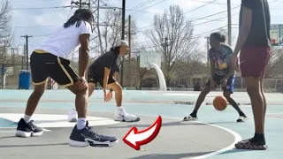 Playing Basketball in Size 20 Shoes Prank!