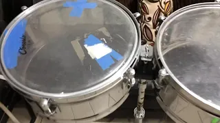 Tocó estrenar parches marca coreelo doble capa (hidráulicos) en mis timbales marca LP matador